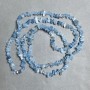 Aquamarine Beads on a Thread Natural Stone Chips, 5-11×3-4 mm, length 80 cm