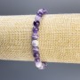 Amethyst Bracelet, smooth round beads 6mm, stretchy length 18cm