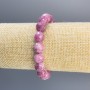 Tourmaline Bead Bracelet, faceted ball, 10mm diameter, 18cm length stretch