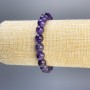 Amethyst Bead Bracelet, smooth round beads 8mm, stretch 18cm