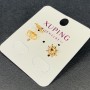 Earrings 'Stud' with black crystal 9mm+ - 18k gold plating