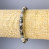 Emerald Beaded Cube Bracelet, 5x5mm facets, 18cm+-, stretch length