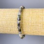 Emerald Beaded Cube Bracelet, 5x5mm facets, 18cm+-, stretch length