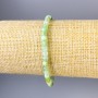 Chrysoprase Bead-Style Bracelet, faceted cube, 4x4 mm diamonds, stretch 18 cm