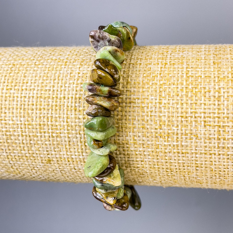 Jasper Bead Bracelet, 12x2mm+-, 10x3mm+-, length 18cm+- stretch
