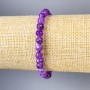 Sugilite Bracelet Faceted Round Beads, 6mm diameter ±, 18cm length ± stretchy