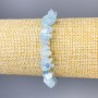 Aquamarine Bead Bracelet, 8x3mm, stretchy, 18cm