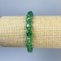 Bracelet with tinted rose quartz, oval beads 10×7mm±, length 18 cm stretch
