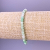 Emerald Bracelet Faceted Cube, 4x4 mm diameter, 18 cm length, stretch
