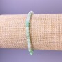 Emerald Bracelet Faceted Cube, 4x4 mm diameter, 18 cm length, stretch