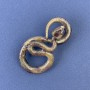 Brooch Snake Bronze with Enamel Gold-tone Metal 52x29mm+