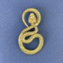 Brooch Snake Gold-toned Metal 52x29mm+