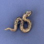 Lizard Brooch Pendant Bronze with Enamel and Green Rhinestones, Gold-Tone Metal 53×30mm +