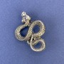 Brooch Pendant Snake Silver Metal 40x31mm +