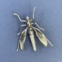 Brooch Insect, color gray-silver, diameter 39mm±, length 42mm±