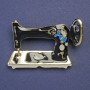 Brooch Sewing Machine Enamel Metal Color: Gold 30x42mm+