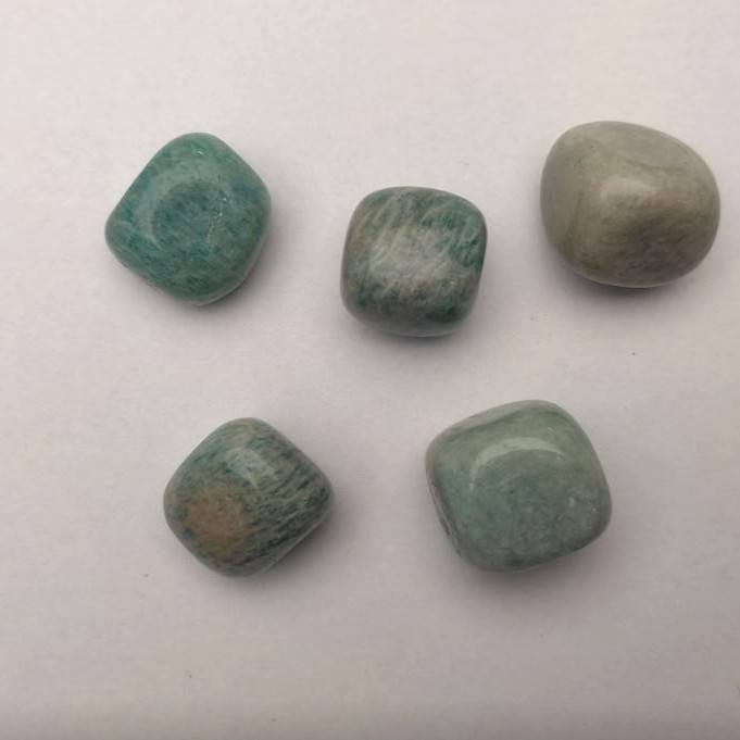 Amazonite Carved Natural Stone 21x18mm (+-) packaged 100 g