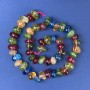 Assorted Natural Stone Beads Nuggets 12×8-10 mm ± on thread, approx. 40 cm length