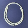 Natural mother-of-pearl cylindrical beads 14x4mm± on thread, length 40cm+
