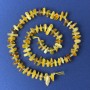 Amber Chip Beads 10x3mm+- with Beads, Hole 3mm+- on Thread, Length 38cm+