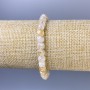 Bracelet Citrine Faceted Cube, 6mm diameter, 18cm length, stretch