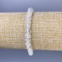 Bracelet Mountain Crystal Faceted Round Bead, 6mm diameter, 18cm length, stretch
