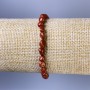 Red Jasper Beads Faceted Bracelet, 6x4mm, adjustable 18 cm stretch