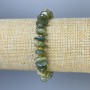 Tourmaline Crystal Bracelet with Beads, 8-13×3 mm ±, 18 cm length ± stretch