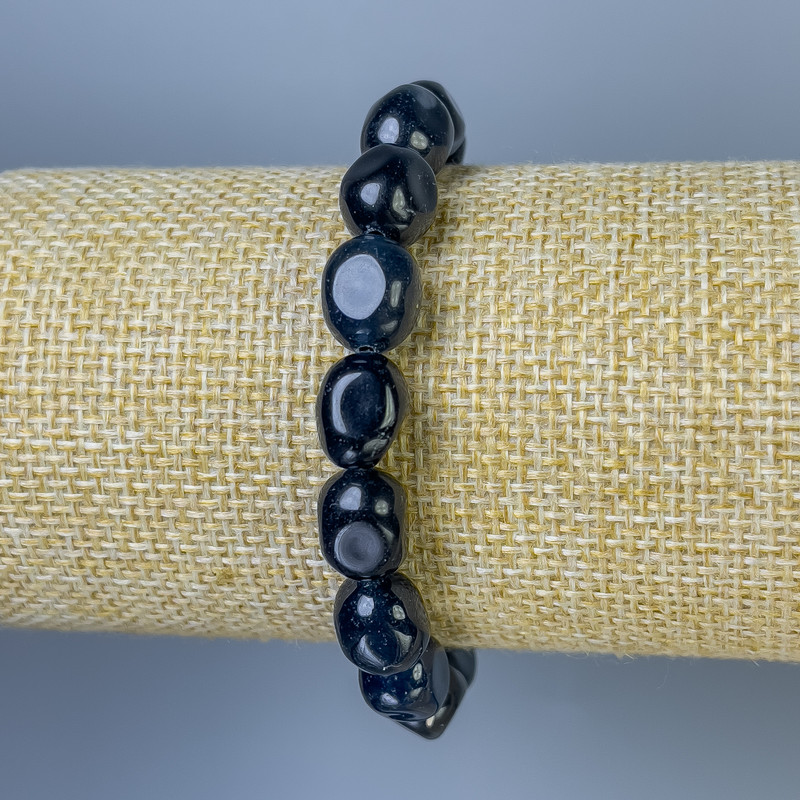 Toned Quartz Faceted Bead Bracelet, 12x9mm, stretch, diameter 12×9mm ±, length 18cm ±