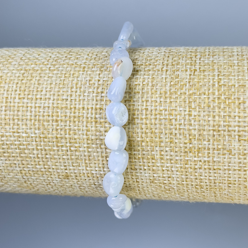 Chalcedony Bead Stretch Bracelet, 5-8×6mm, diameter, 18cm long