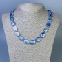 Kyanite Necklace Oval 18×13 mm ±, 50 cm ± with clasp