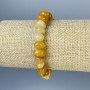 Agate tumbled bracelet, 8-11x7 mm, +-/-, length 18 cm +-, stretch