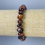 Beads Hawk's Eye Tumbled, diameter 8-10x7-9mm±, length 18cm± Stretch Bracelet