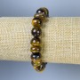 Tiger's Eye Bracelet Rolled Bead, diameter 11×9mm ±, length 18cm ± stretch