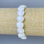 Moonstone Heart Bracelet, 12×12 mm hearts, 18 cm long stretch