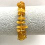 Bracelet Amber Chip, diameter 9-12x2-4mm+- with seed beads, length 18cm+-, stretch