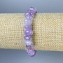 Amethyst Faceted Bead Bracelet 9-12x6-8mm +-, length 18cm+- stretch