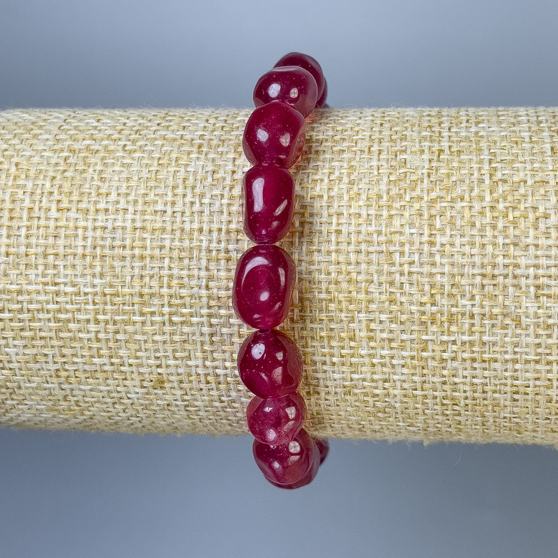 Toned Quartz and Tourmaline Bead Bracelet (stretch) - rondelle 10x8mm, length 18cm