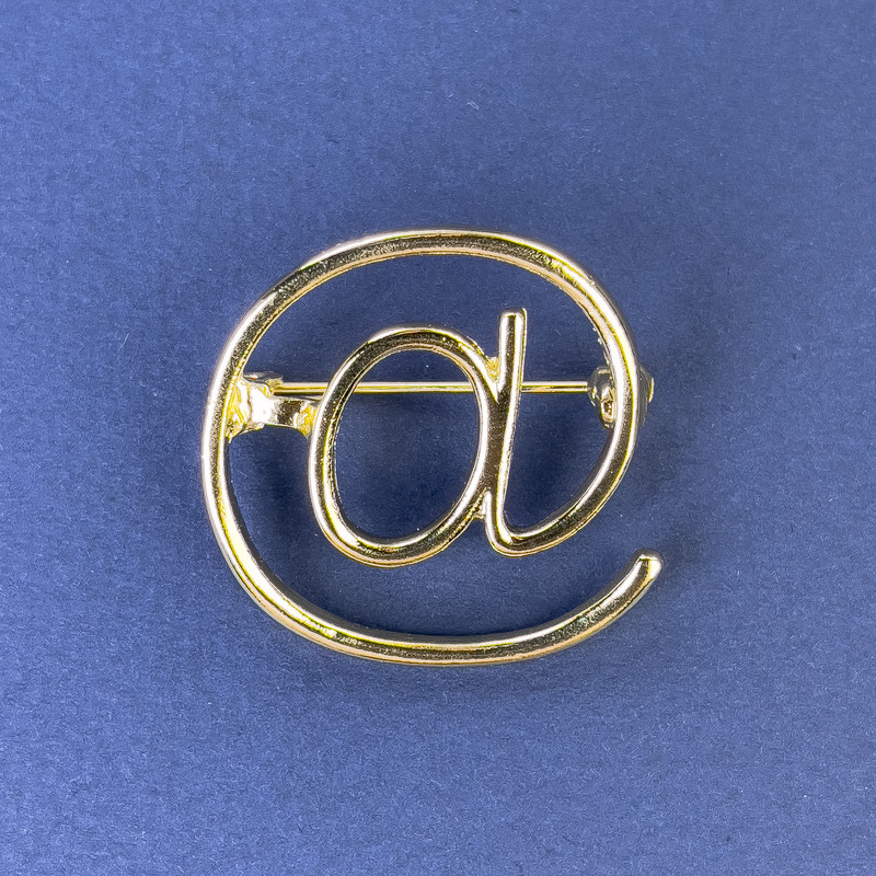 Brooch "Dog" 30mm+- gold-toned metal