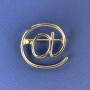 Brooch "Dog" 30mm+- gold-toned metal