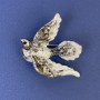 Brooch Blue Dove, diameter 40x45mm±, gray enamel, silver-colored metal