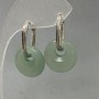 Jade Hoop Earrings, 18mm diameter, 31mm length