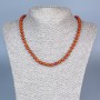 Red Jasper Smooth Round Bead Necklace, diameter 6.5mm±, length 48cm± with clasp