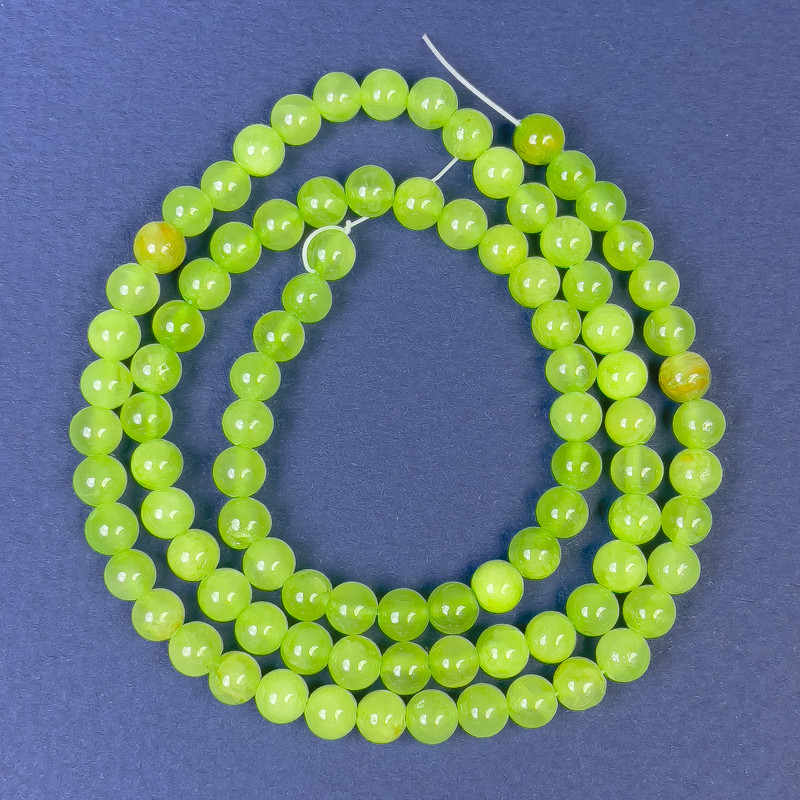 Onyx Beads Smooth Round 4–5 mm, 40 cm Length on Thread