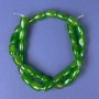 Chrysoprase Baril Beads, 11x7.5mm, 5mm±, 38cm± Length on thread