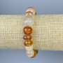 Carnelian Bead Bracelet, faceted, diameter 12x9-11mm ±, length 18cm ± stretch