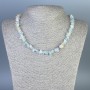 Morganite Chunk Necklace, diameter 4-12×2-4mm +-, length 45cm +- with clasp