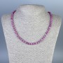 Tourmaline Rubyelit Faceted Cube 5x5mm±, Length 50cm± with Jump Ring