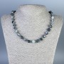 Necklace Hawk's Eye Tumbled 8–12 mm Ø, length 50 cm, with clasp