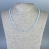Faceted Topaz Bead Necklace Cube 4x4mm+, length 45cm+-, with clasp